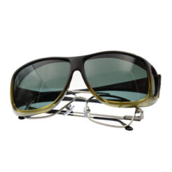 caramel aviator fitover sunglasses